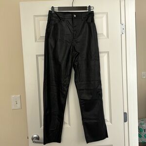 Women’s Faux High Rise Leather Pants - Express